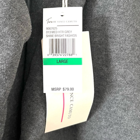 Two by Vince Camuto Cutout/Off Shoulder Sweater Bishop Sleeves sz Large - Picture 7 of 7